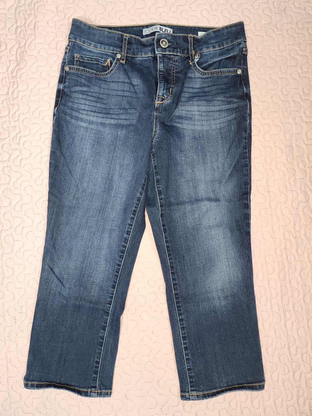 Code Bleu Medium Blue Cropped Women's Jeans